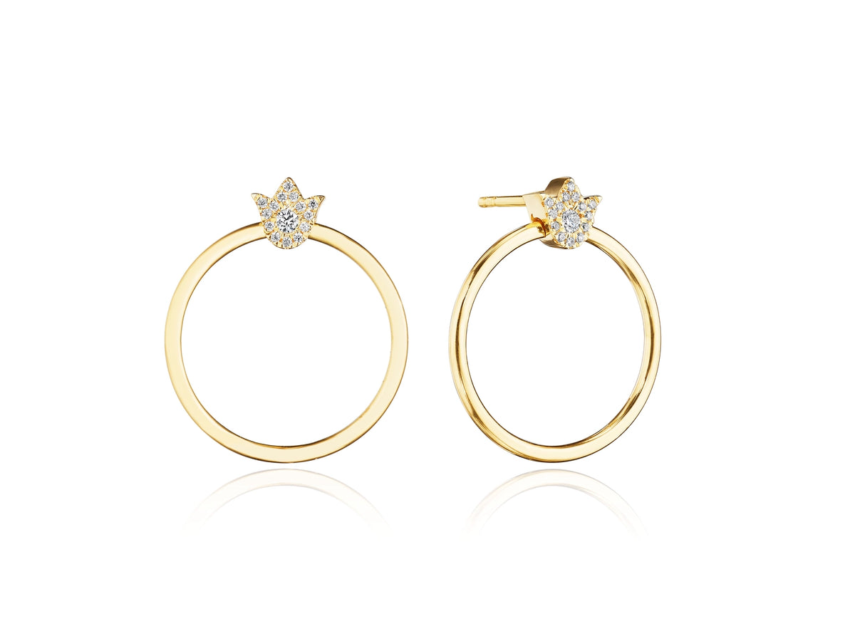 SMALL CREST CIRCLE EARRING