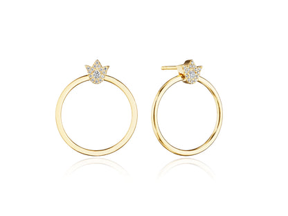 SMALL CREST CIRCLE EARRING