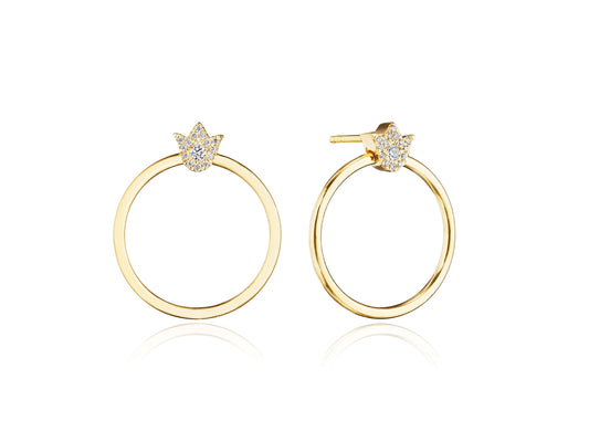 SMALL CREST CIRCLE EARRING