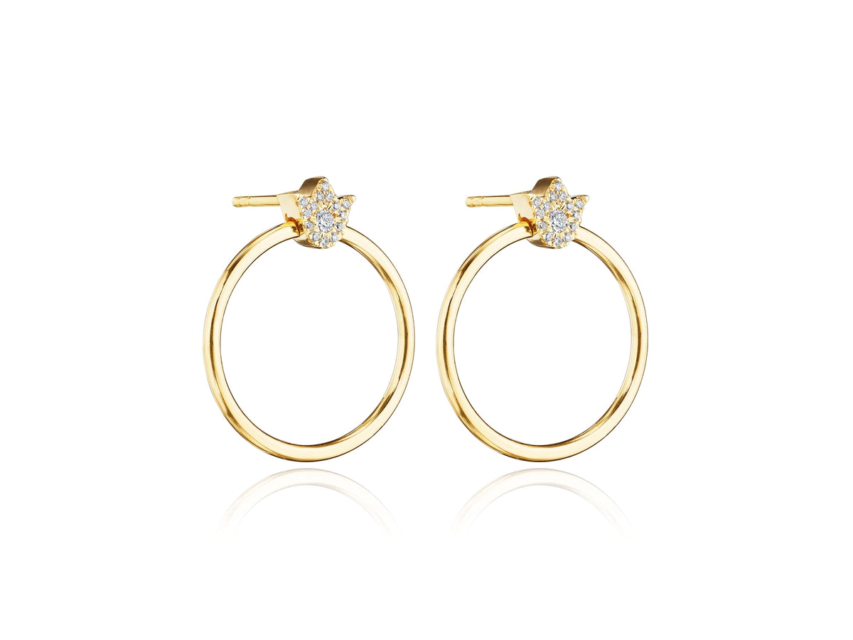SMALL CREST CIRCLE EARRING