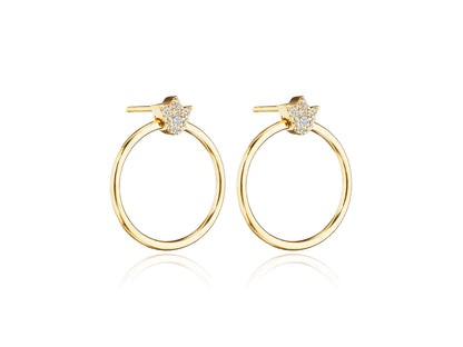 SMALL CREST CIRCLE EARRING