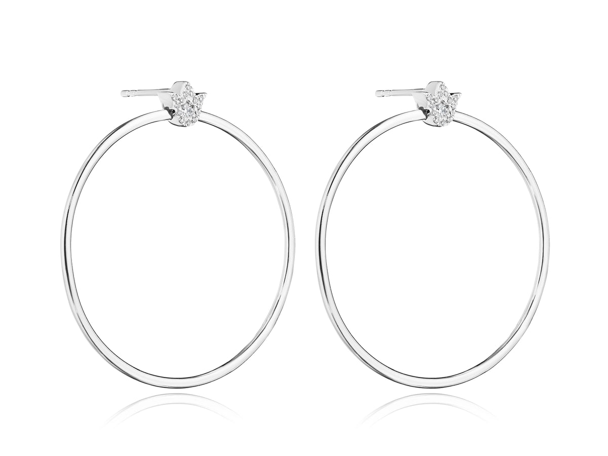 MEDIUM CREST CIRCLE EARRING