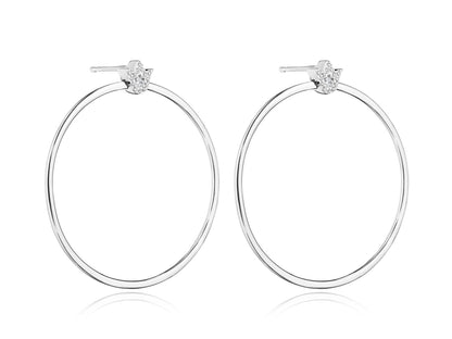 MEDIUM CREST CIRCLE EARRING