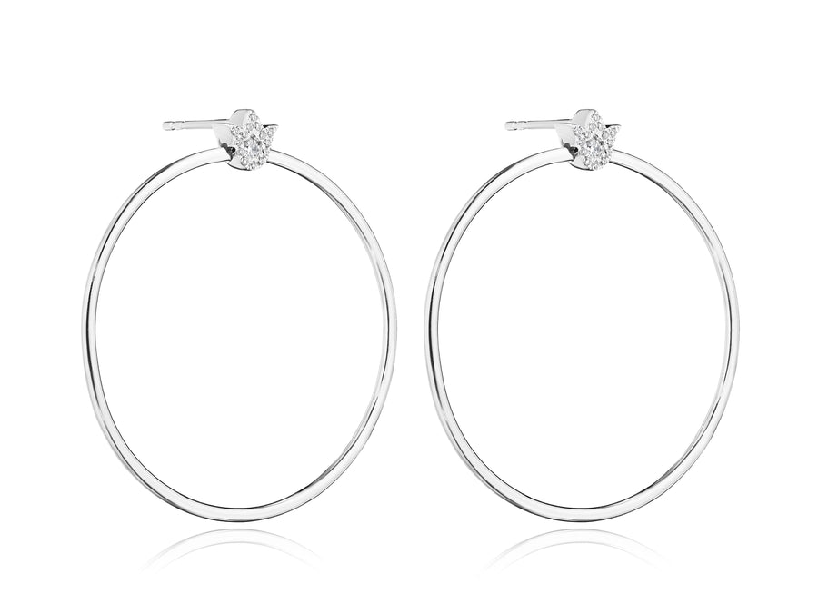 MEDIUM CREST CIRCLE EARRING
