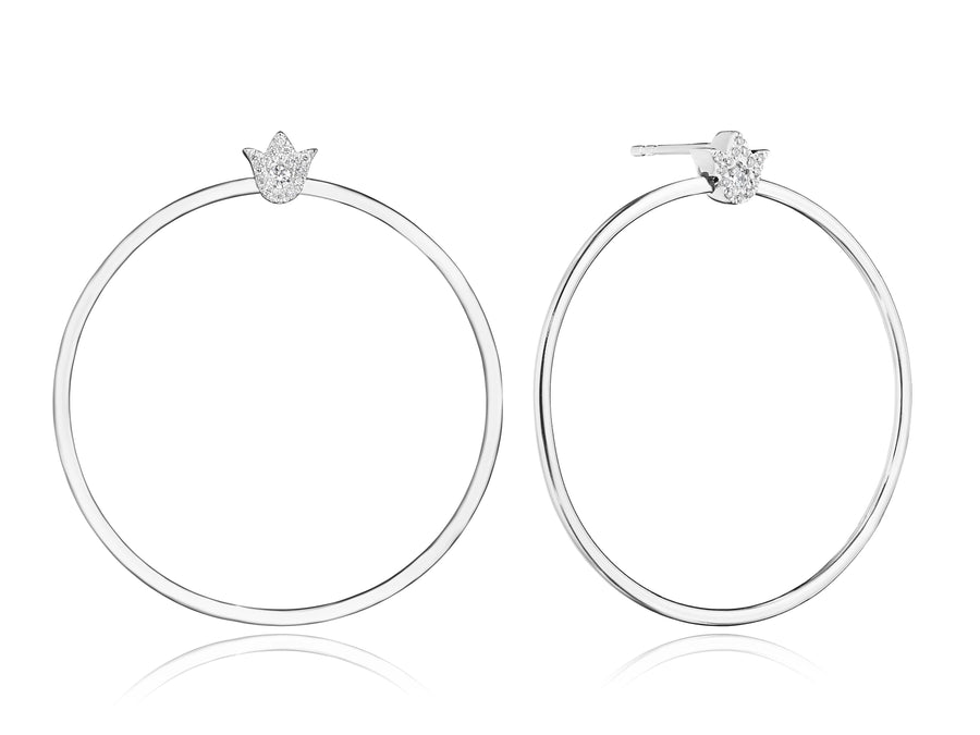 MEDIUM CREST CIRCLE EARRING