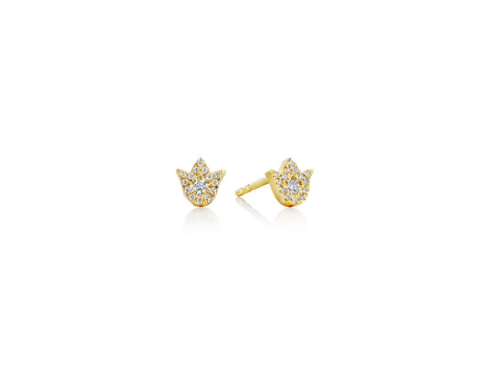CREST DIAMOND STUD EARRING