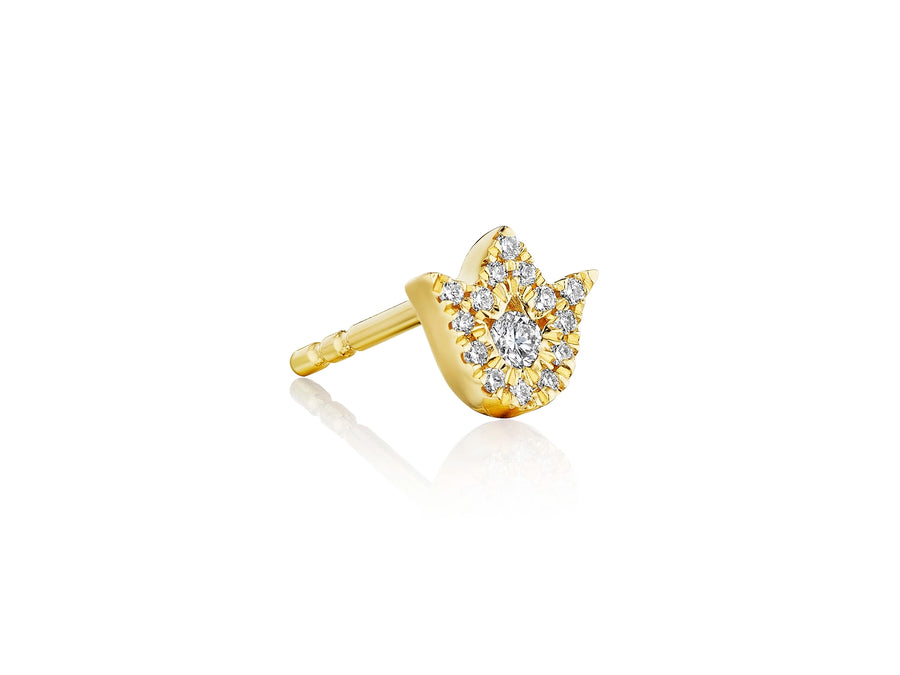 CREST DIAMOND STUD EARRING