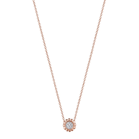 SINGLE DIAMOND BEADED PENDANT