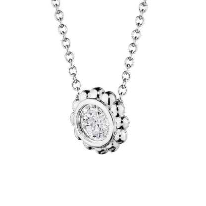 SINGLE DIAMOND BEADED PENDANT