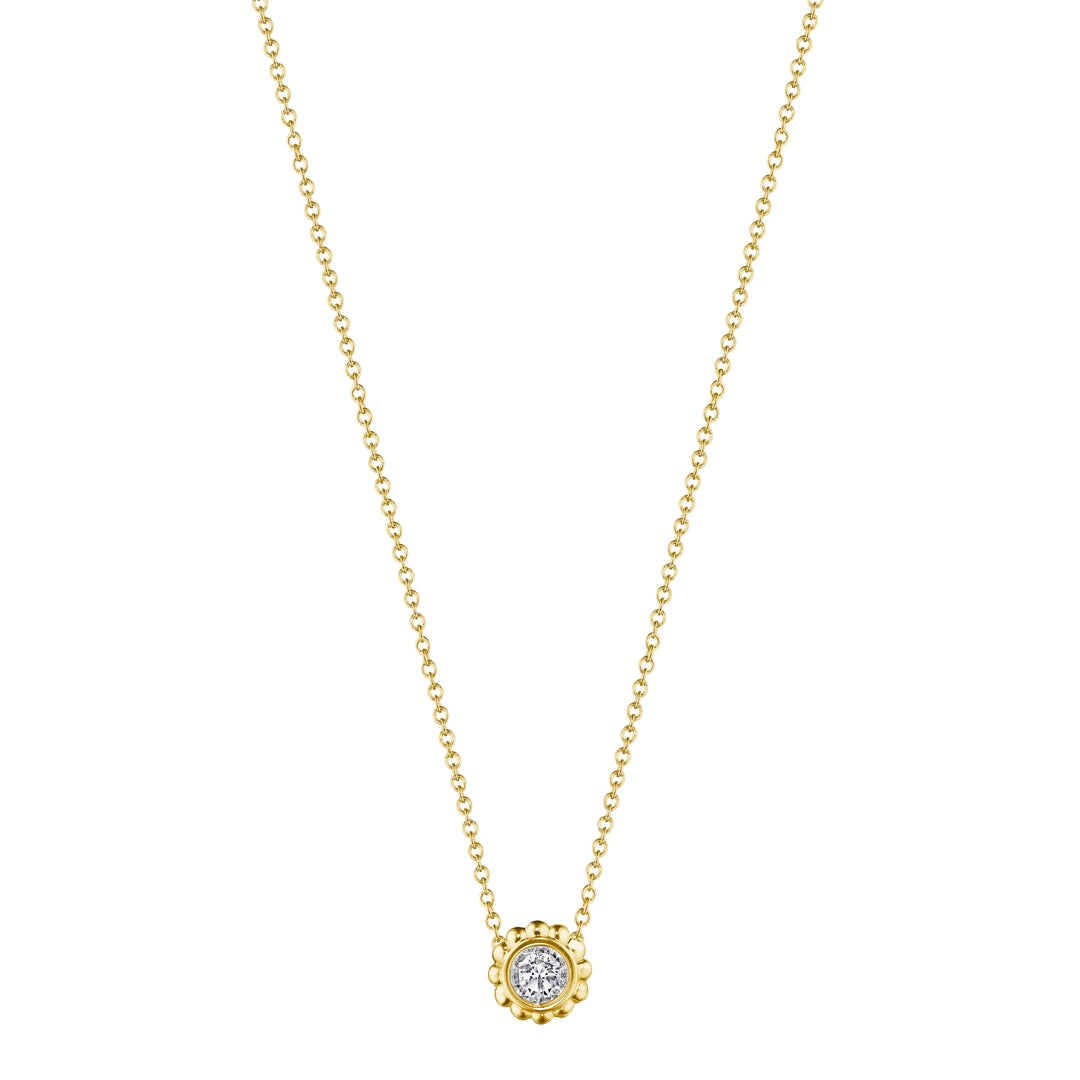 SINGLE DIAMOND BEADED PENDANT