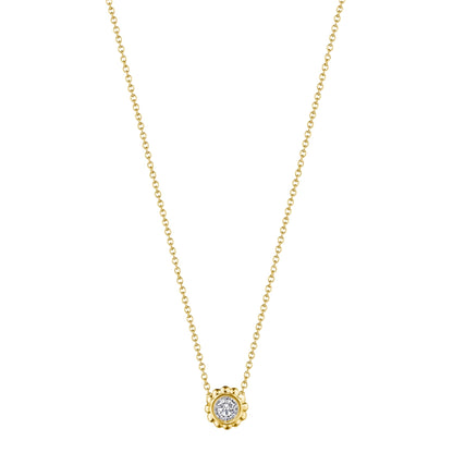 SINGLE DIAMOND BEADED PENDANT