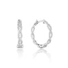 22MM BRAIDED DIAMOND HOOP
