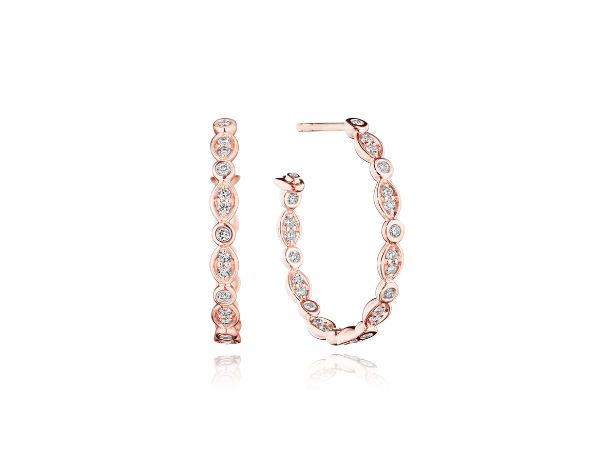 25MM NOBILITY DIAMOND HOOP