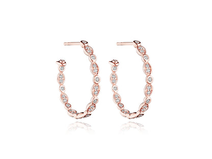 25MM NOBILITY DIAMOND HOOP