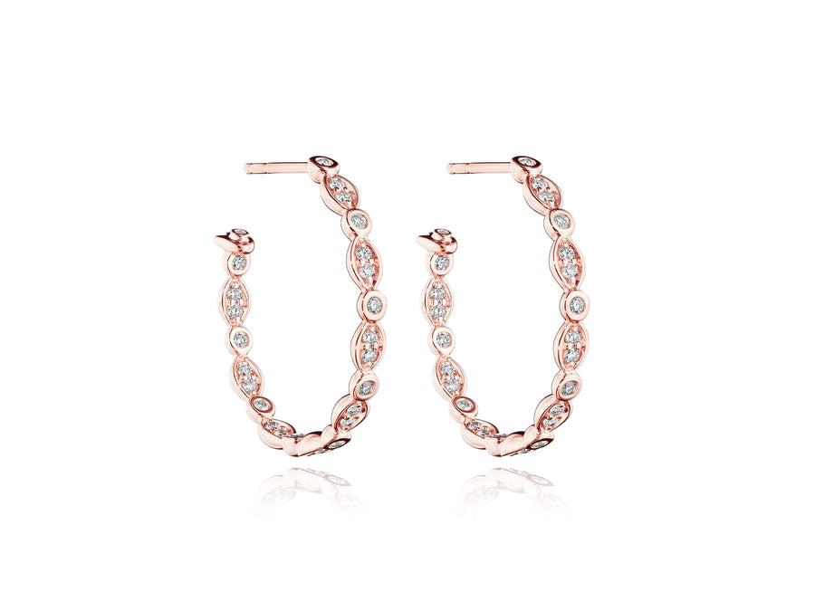 25MM NOBILITY DIAMOND HOOP