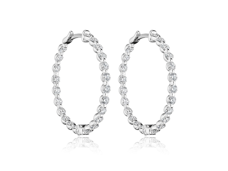 30MM MAJESTY DIAMOND HOOP