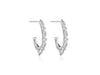 SMALL FILIGREE DIAMOND HOOP WITH PROFILE