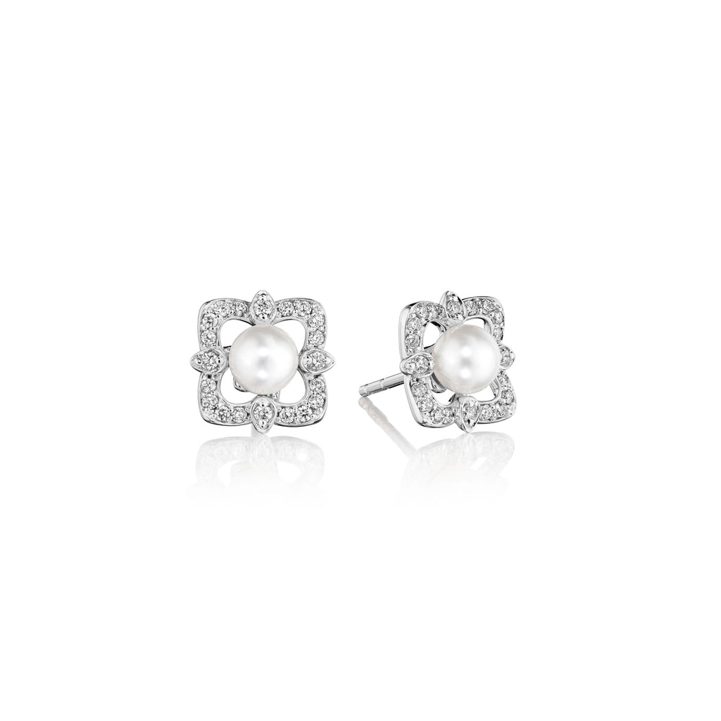 FIORE PEARL & DIAMOND STUD