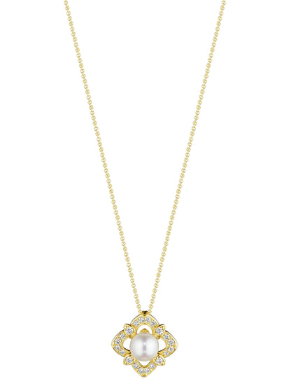 FIORE PEARL & DIAMOND PENDANT