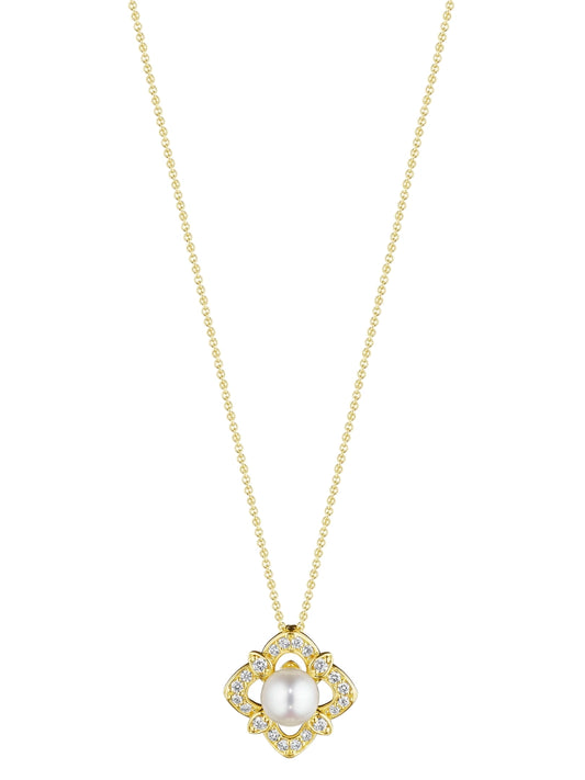 FIORE PEARL & DIAMOND PENDANT