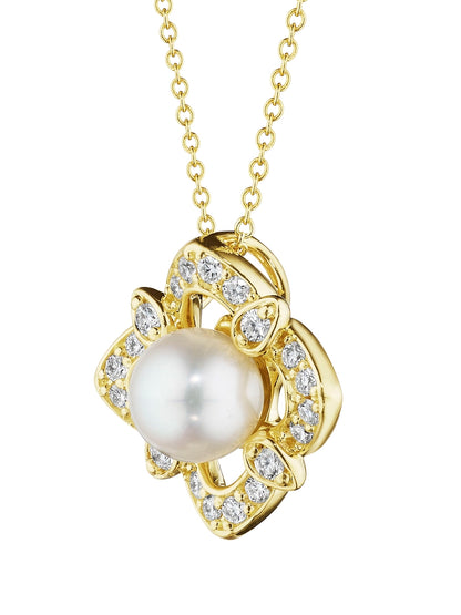 FIORE PEARL & DIAMOND PENDANT