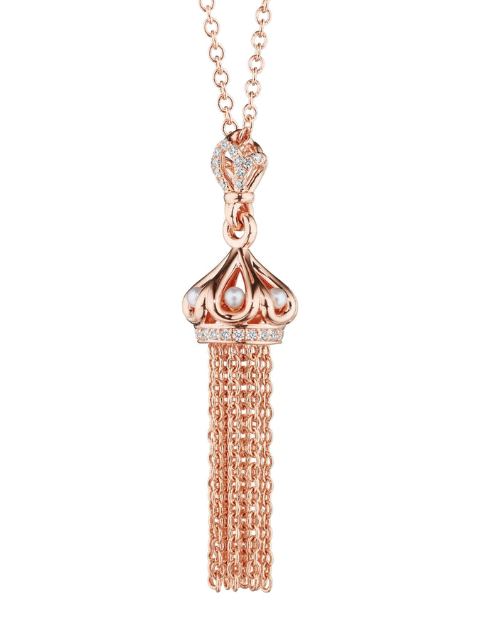 SMALL TASSEL SHINY PEARL PENDANT