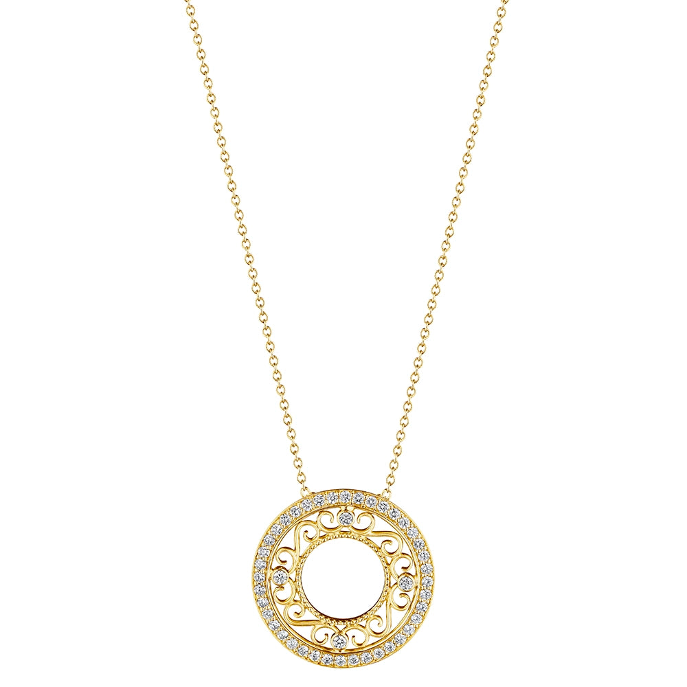 MORGAN SMALL FILIGREE CIRCLE PENDANT
