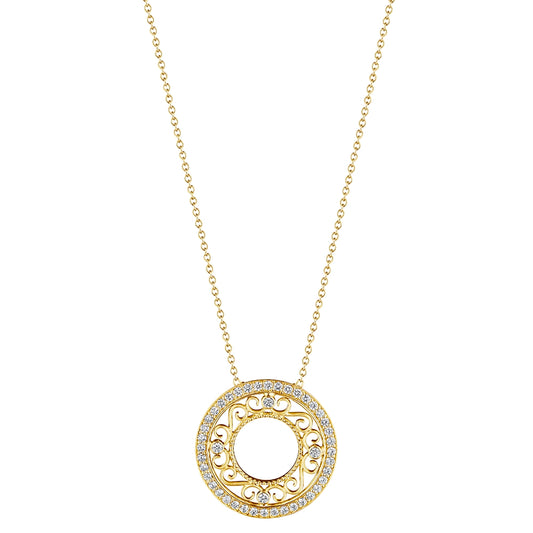 MORGAN SMALL FILIGREE CIRCLE PENDANT