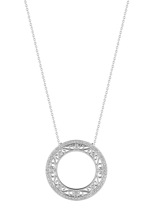 MORGAN LARGE FILIGREE CIRCLE PENDANT