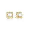 FLORET DIAMOND & PEARL CENTER STUD