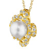 FLORET DIAMOND & PEARL CENTER PENDANT