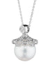 FLORET DIAMOND & PEARL CAP PENDANT