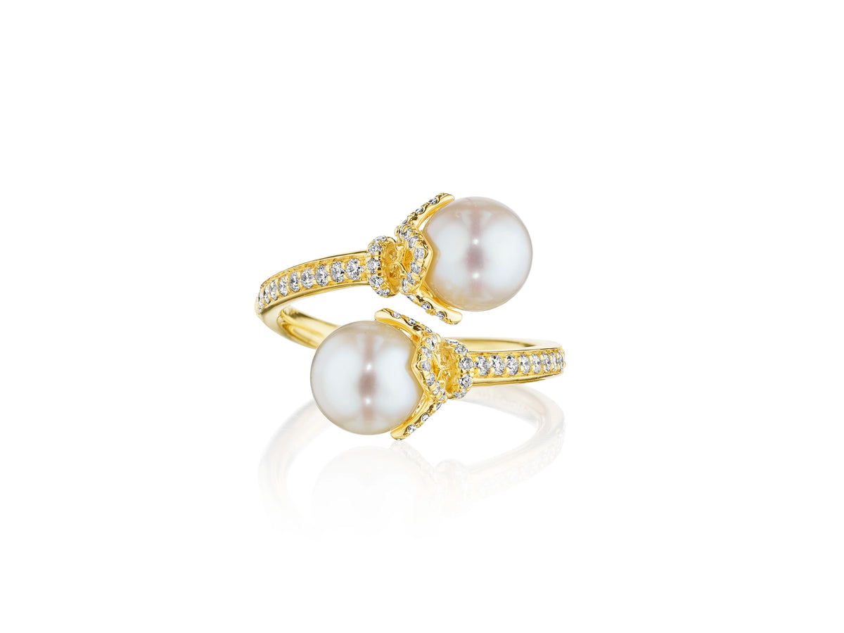 PETAL TOI ET MOI DIAMOND & PEARL RING