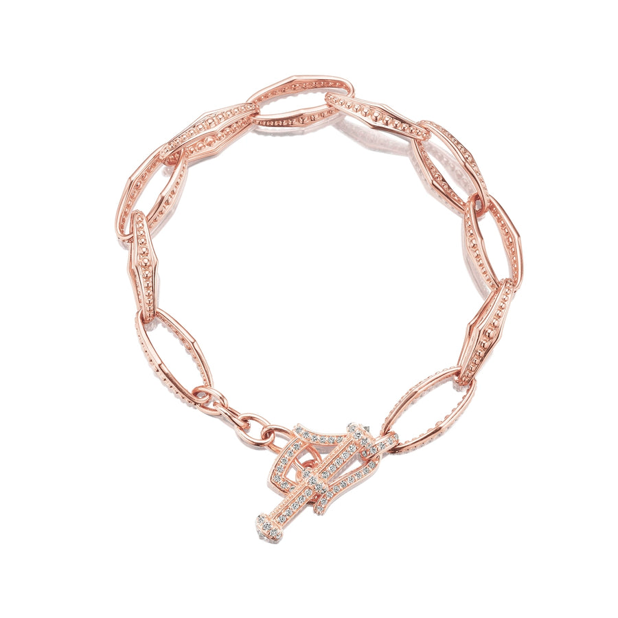 ROSECLIFFE BEADED BRACELET WITH DIAMOND TOGGLE