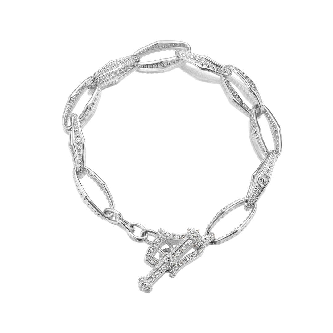 ROSECLIFFE BEADED BRACELET WITH DIAMOND TOGGLE