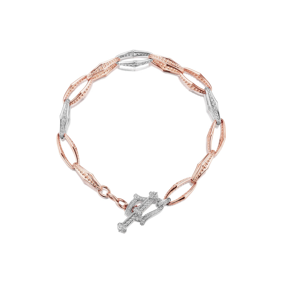 ROSECLIFFE ALTERNATING DIAMOND LINK BRACELET
