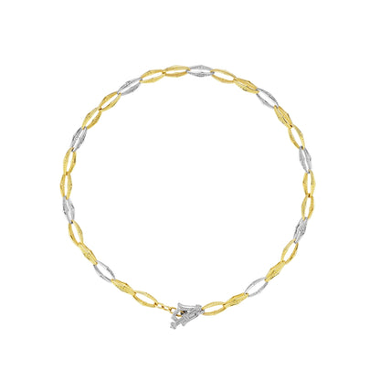 ROSECLIFFE ALTERNATING DIAMOND LINK 18" NECKLACE