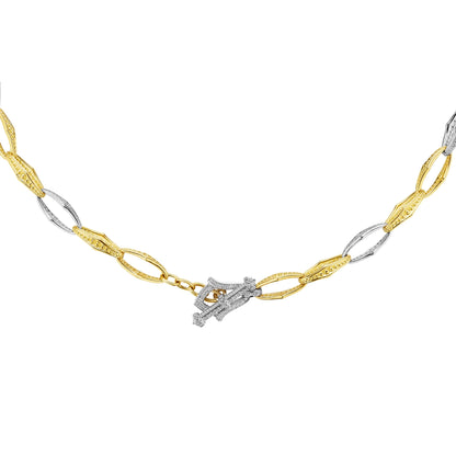 ROSECLIFFE ALTERNATING DIAMOND LINK 18" NECKLACE