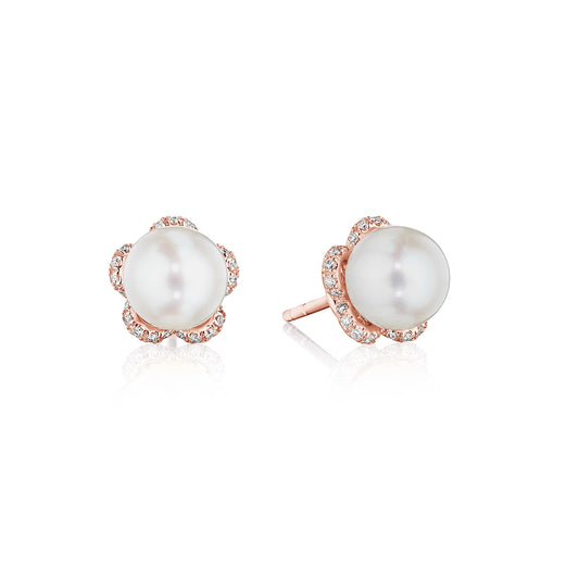 TIARA DIAMOND & PEARL STUD