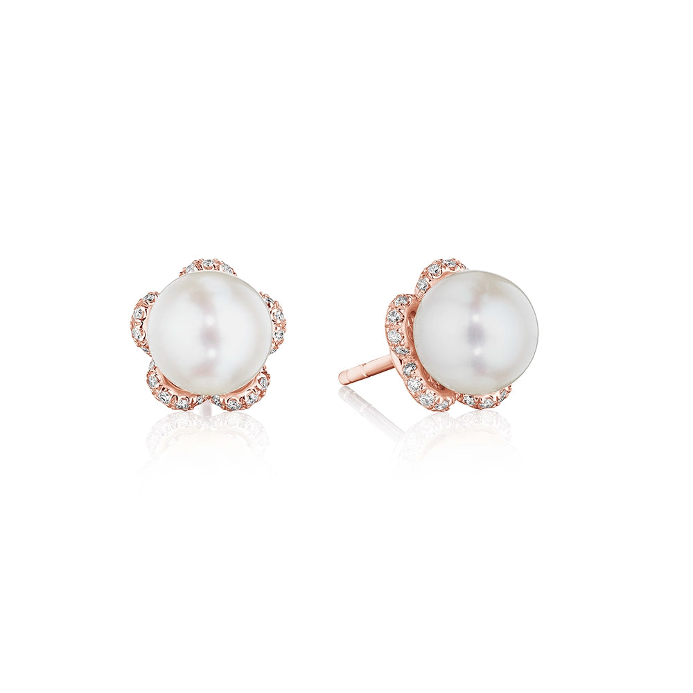 TIARA DIAMOND & PEARL STUD