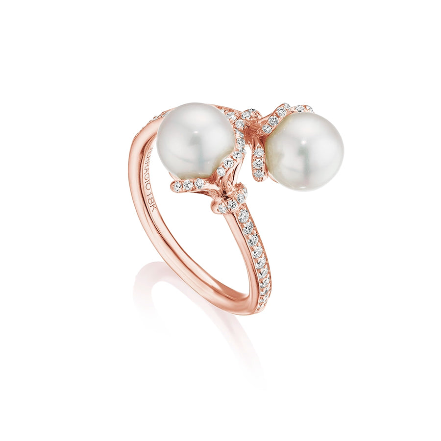 TIARA TOI ET MOI DIAMOND & PEARL RING