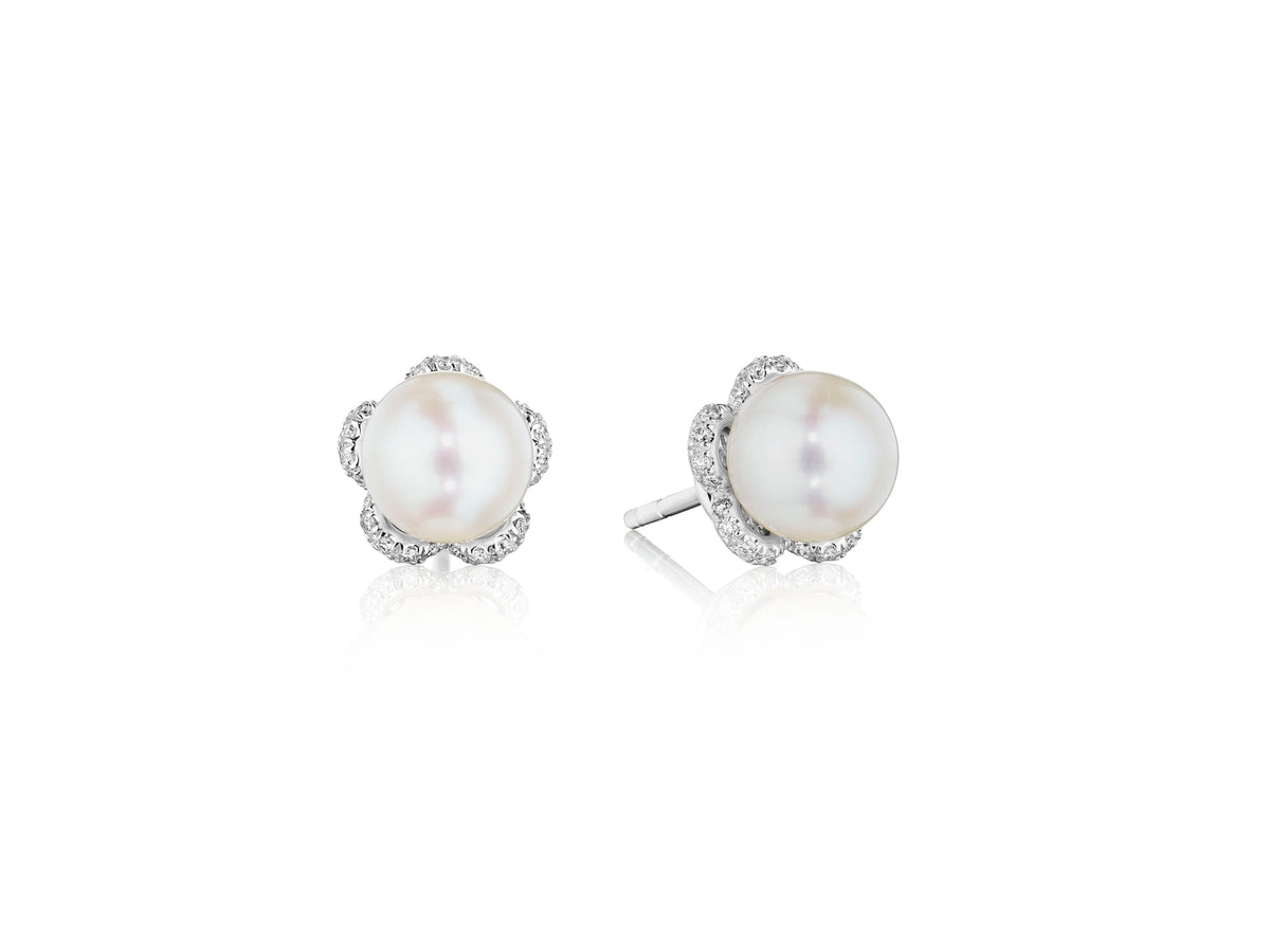 TIARA DIAMOND & PEARL STUD