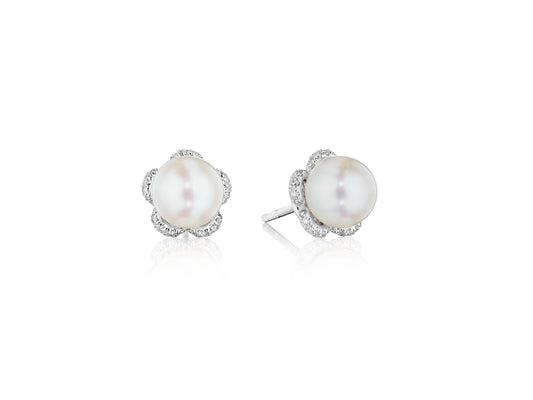 TIARA DIAMOND & PEARL STUD