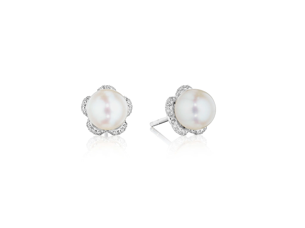 TIARA DIAMOND & PEARL STUD