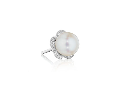 TIARA DIAMOND & PEARL STUD