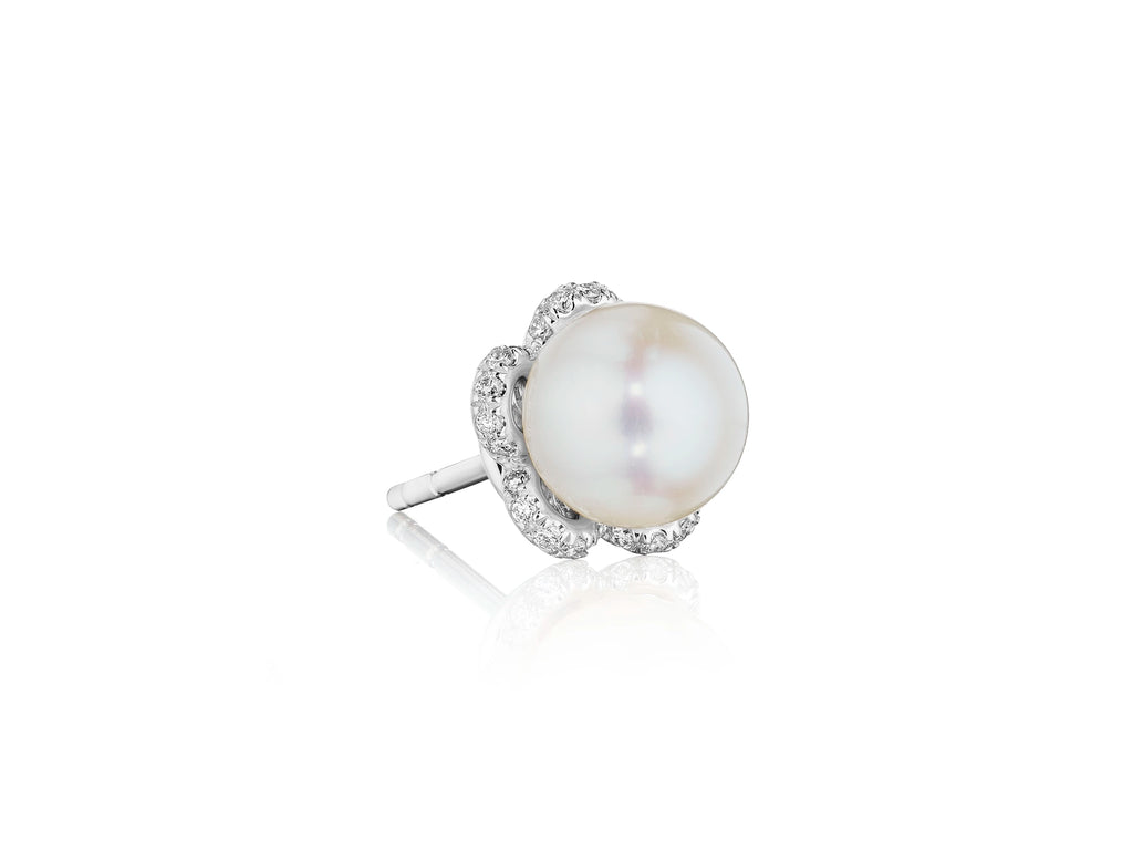 TIARA DIAMOND & PEARL STUD