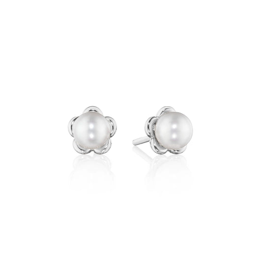 PETITE TIARA PEARL STUD