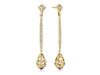 BEAD 2 DIAMOND & RHODOLITE DROP EARRING
