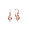 BEAD 2 DIAMOND & AMETHYST DANGLE EARRING