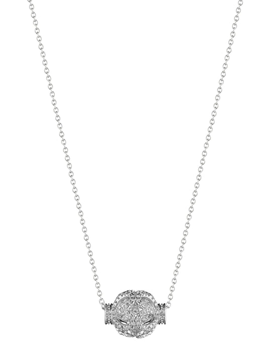 DIAMOND ROSE BEAD PENDANT